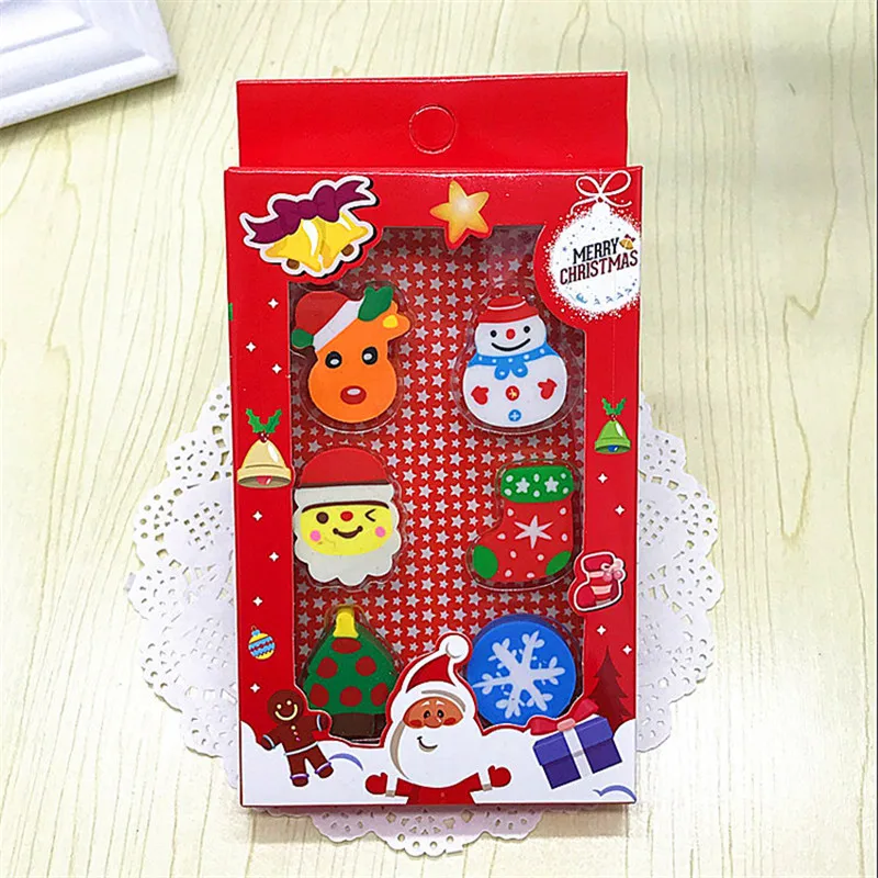 2 шт. креативные канцелярские товары милый мультяшный Рождественский ластик для