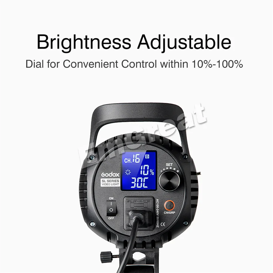 Godox SL-60W SL60W светодиодный светильник непрерывного видео 60 Вт CRI 95+ белый 5600K Bowens крепление с пультом дистанционного управления для sony фотографии
