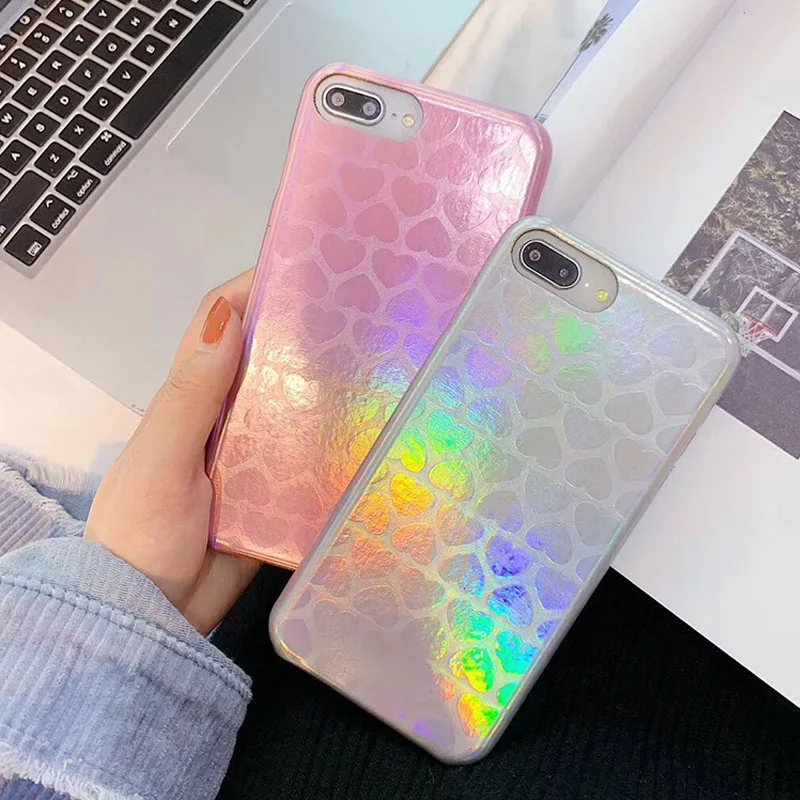 Чехол для телефона iPhone 6 6s 7 8 Plus X 10 модный роскошный лазерный Мягкий ТПУ чехол XS Max