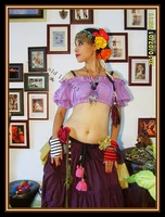 ats belly dance renaissance crop top pirate wench gypsy fairy costume peasant tribal choli t21 t25
