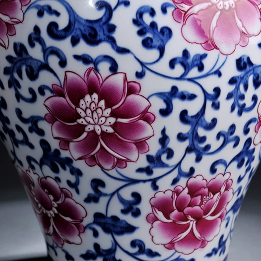 Jingdezhen ceramic antique glaze lotus general tank home decoration technology living room | Дом и сад