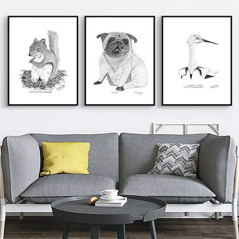 Милая белка медведь холст художественная краска животные масляная длинная шея