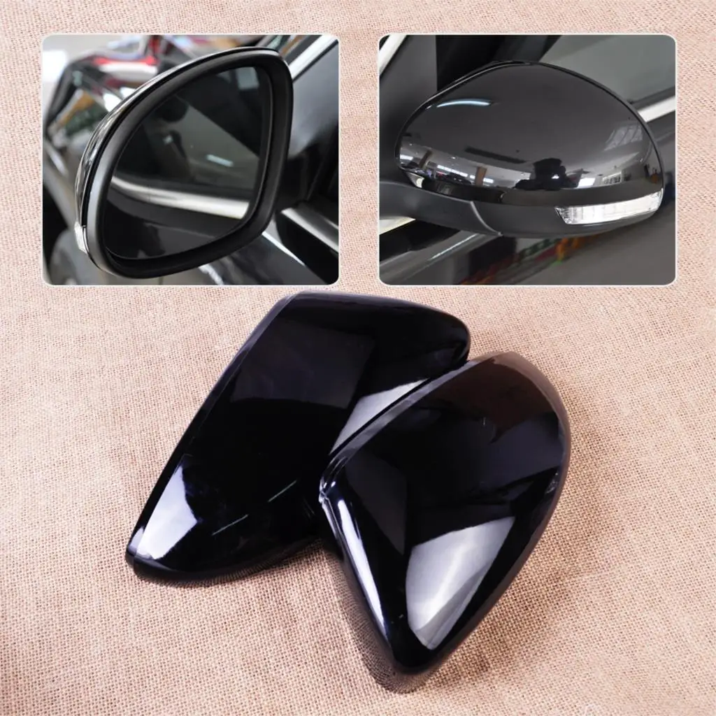 CITALL 5K0857538 5K0857531 яркая черная левая + правая крышка зеркала заднего вида для VW Golf MK6