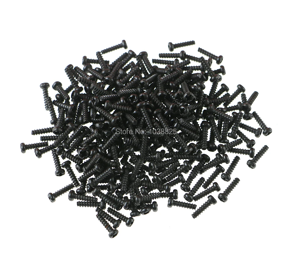 30 шт./лот черные винты с круглой головкой и крестообразными болтами для