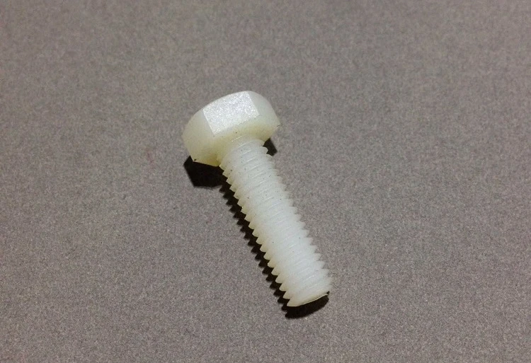 Винты из белого нейлона DIN933 10 шт. винты с полной резьбой внешний шестигранный