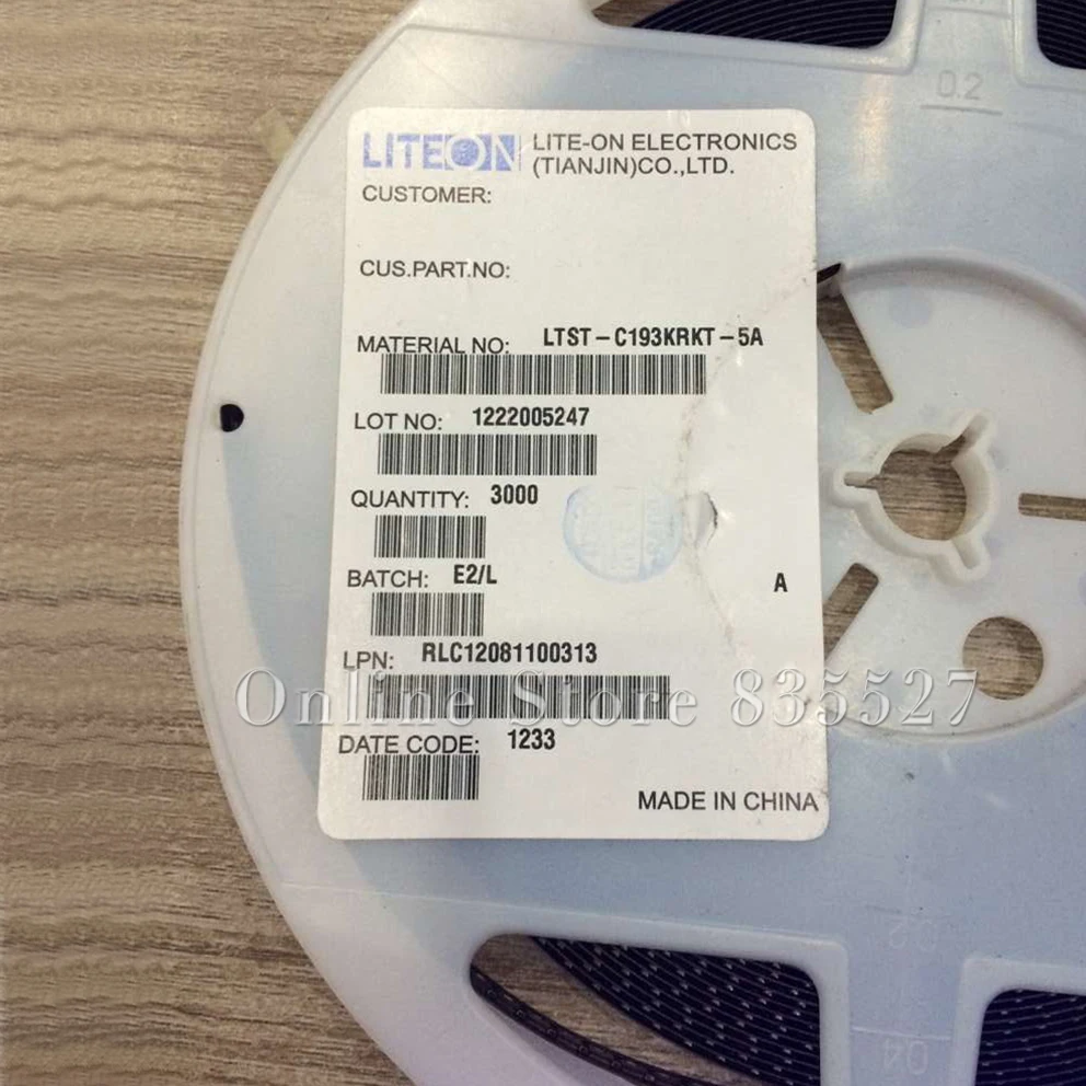 3000 шт./лот LTST C193KRKT 5A оригинал Тайвань Lite ON 0603 1608 Сверхъяркие красные SMD