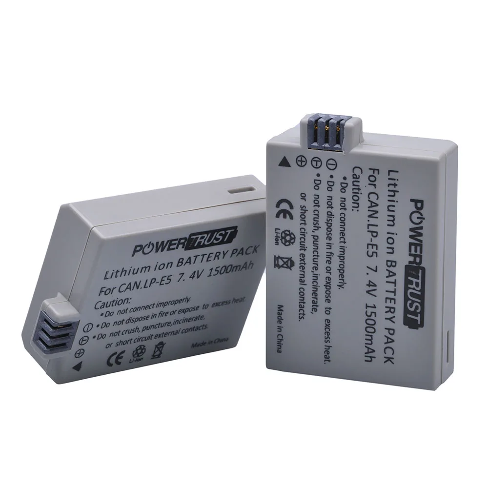 2 шт. 1500 мА/ч, LPE5 LP-E5 LP E5 цифровой Батарея+ ЖК-дисплей USB Dual Зарядное устройство для Canon 450D 500D 1000D поцелуй X2 X3 F Rebel XSi Xli XS