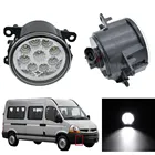 1 пара светодиодных передних противотуманных фар для Renault Master II 1998-2010, автостайлинг, круглые бамперы, Галогенные Противотуманные фары