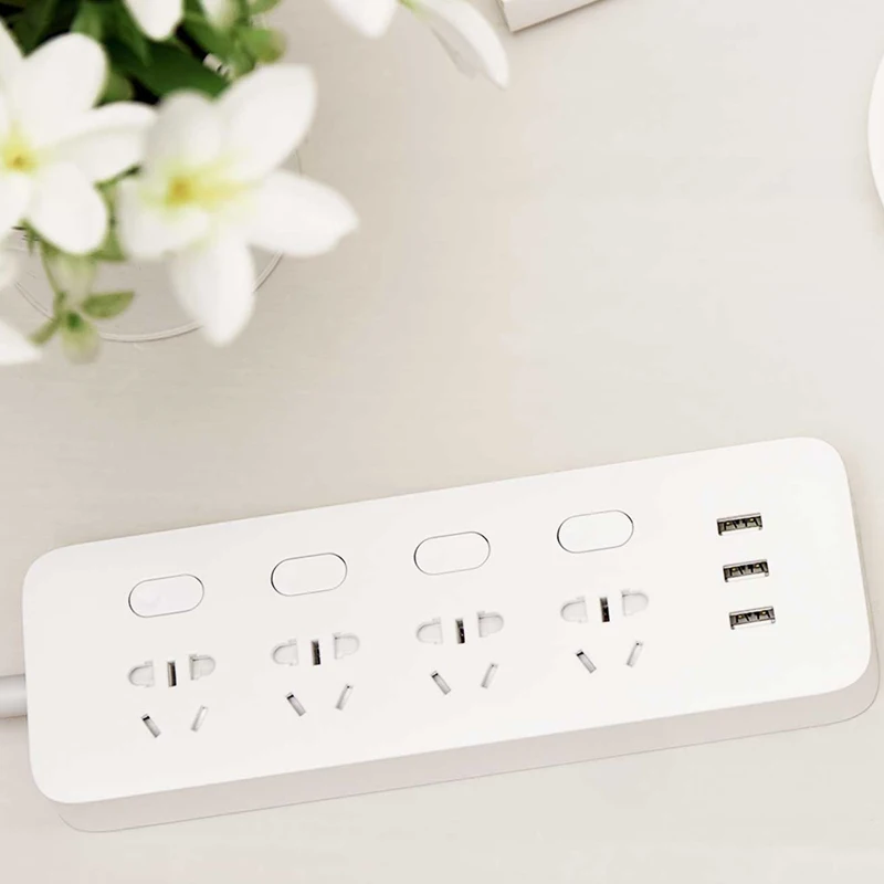Умная лента питания Xiaomi Mijia 2 шт. 4 розетки гнезда индивидуальное управление 3USB 5 в 1