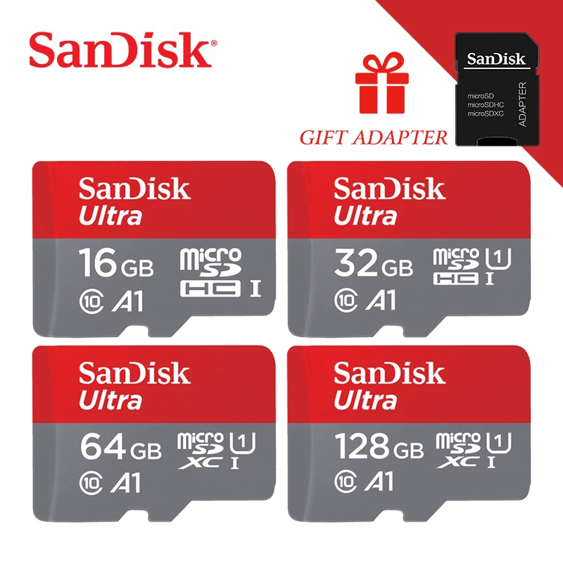 Карта памяти Sandisk Micro SD 16 ГБ 32 64 128 80 МБ/с./с|Карты памяти| |