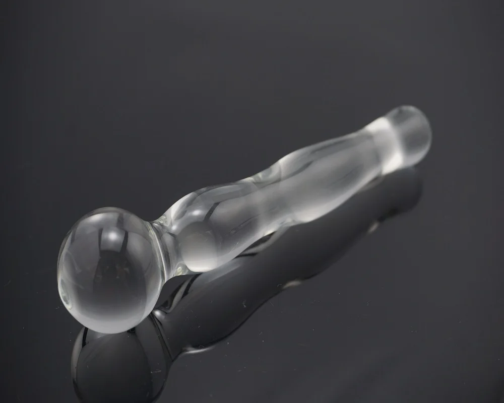 New double head pyrex crystal white glass anal butt plug beads dildo masturbation sex toys product for men women | Красота и здоровье