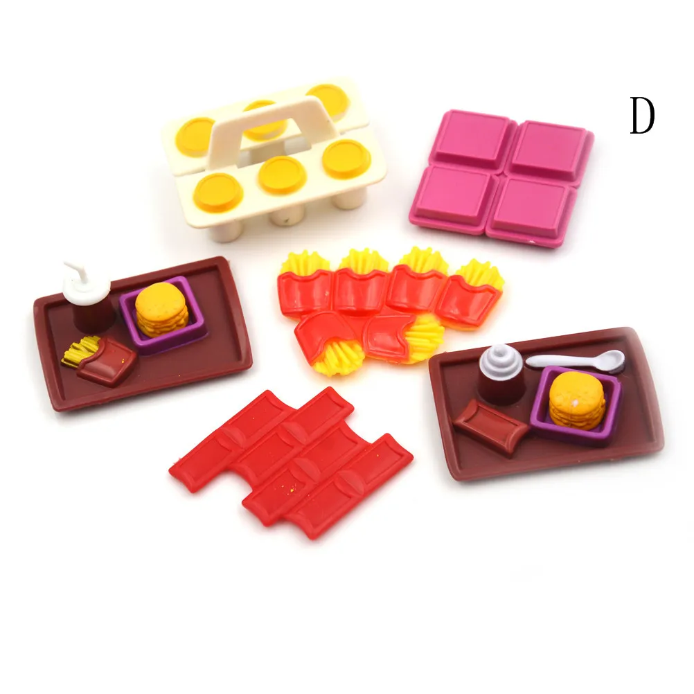 

1set Kitchen Toys For Baby Girls Play House Toys Plastic Food Cake Cup Bottle Kitchen For Doll For Kelly Doll Funny Toys