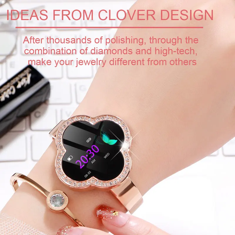 Женские умные часы S6, умный Браслет, Reloj, кровяное давление, пульсометр, фитнес-трекер, спортивный браслет для Android, iOS, леди