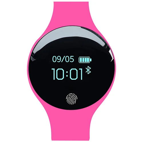 Hot Pink Sanda SD01 красочный умный Браслет напоминание о сообщении Часы Подсчет шагов спортивные умные часы - Цвет: Hot Pink