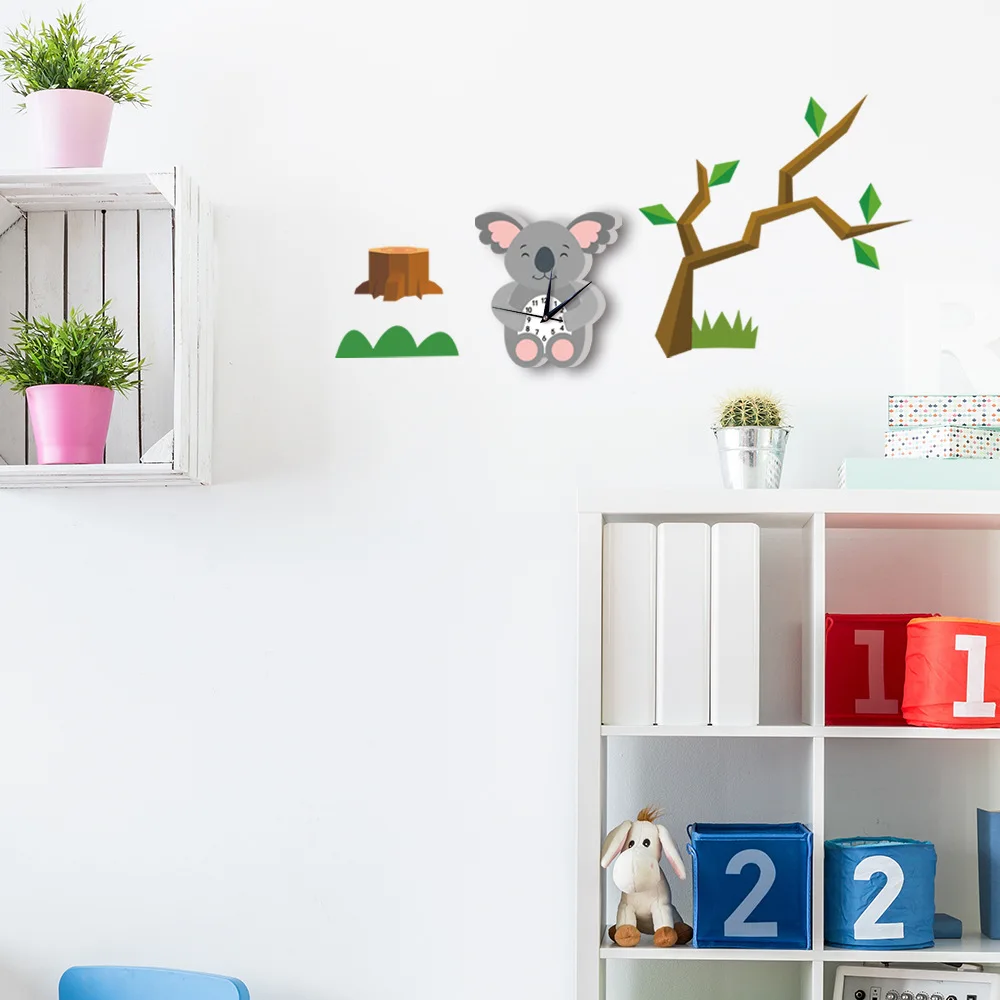 Настенные часы Koala Sloth современный дизайн детские настенные скандинавские в