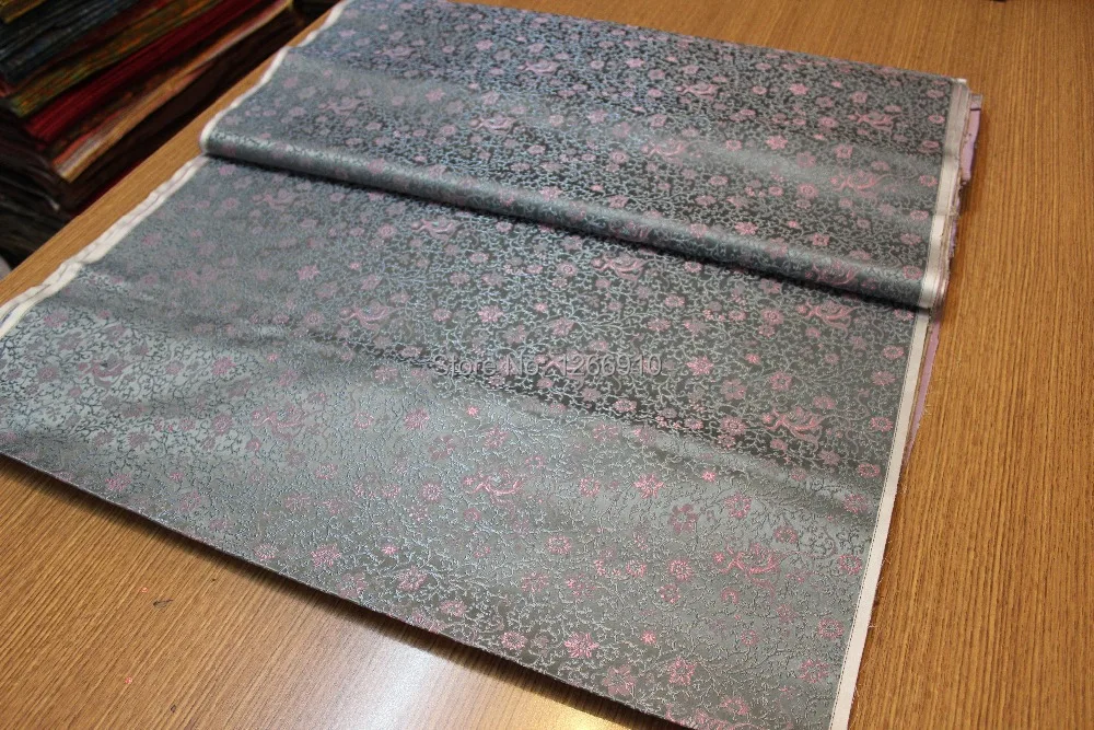 Китайская шелковая парча из дамасской ткани наволочка Чонсам серебристо серого