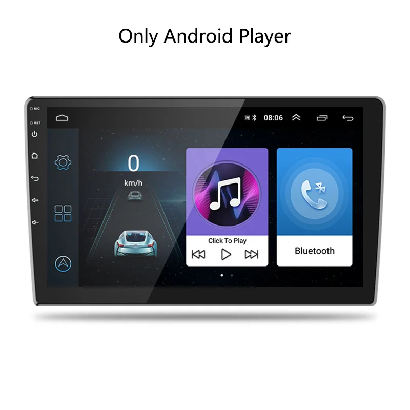 Only Android player 10 дюймов 2din Автомагнитола Android 8,1 универсальный gps wifi сенсорный экран автомобильный аудио стерео FM Автомобильный мультимедийный MP5 плеер зеркало-ссылка - Цвет: Only Android player