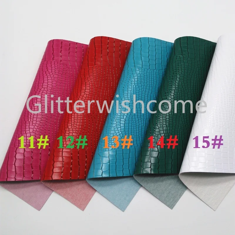 Glitterwishcome 21X29 см A4 размер винил для бантов тисненая крокодиловая кожа Fabirc искусственная кожа листы для бантов, GM350A