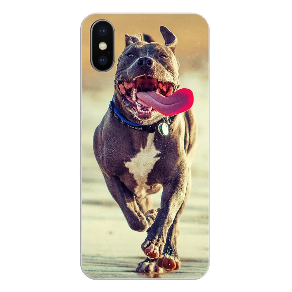 Для iPod Touch iPhone 4 4S 5 5S 5C SE 6 6S 7 8 X XR XS Plus MAX TPU Чехлы пастельный щенок питбуль-терьера