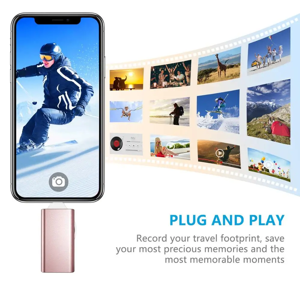 Мини флешка 128 ГБ USB 3 0 для iPhone 7/6/6s Plus/5/5S ipad флеш накопитель 256 HD карта памяти OTG