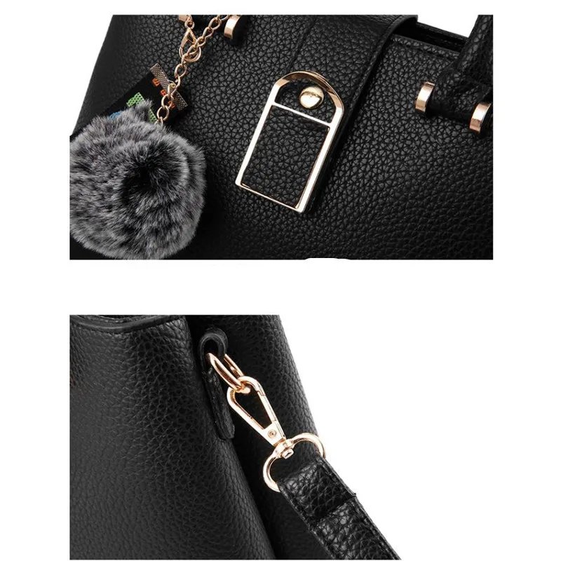 Женские сумки для женщин новые модные простые через плечо с помпоном волос