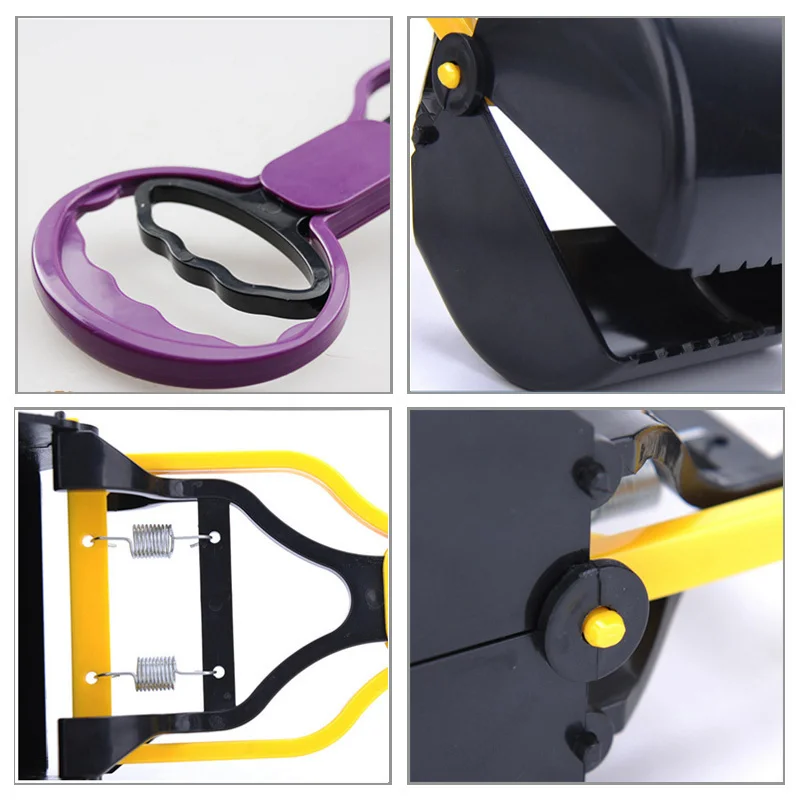 

RFWCAK 2020Long Handle Plastic Pet Pooper Pooper Poop Clip Cleaning Supplies Small Dog Accessories Picking Up Pet Waste Trash