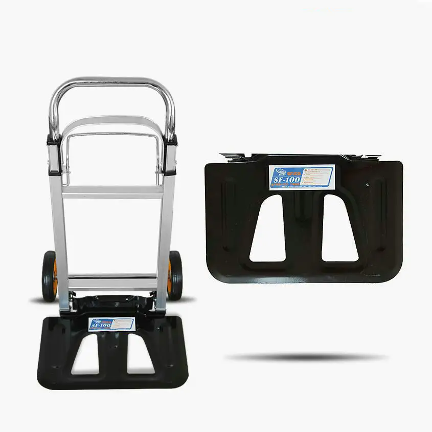 HQ TT01 100KGS сверхмощная Складная ручная тележка алюминиевая ручная тележка складское колесо курган подъемник с полиуретановыми роликами