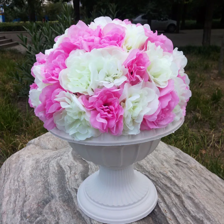 Flower Ball Set 4 Дорога свинец римская колонна и цветы шар Свадебный Декор цветок настенный фон стол Центральная Гортензия пион Flore - Цвет: Flower Ball Set 4