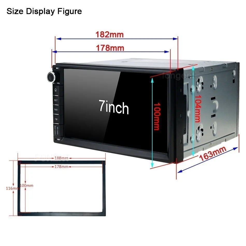 Универсальный Автомобильный мультимедийный плеер 2 Din Android 9 0 радио GPS навигатор