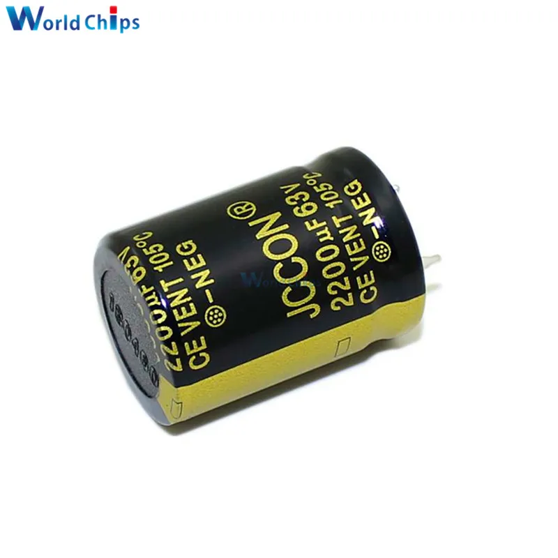 Diymore алюминиевый электролитический конденсатор 63V 2200 мкФ 22X30mm Высокочастотный