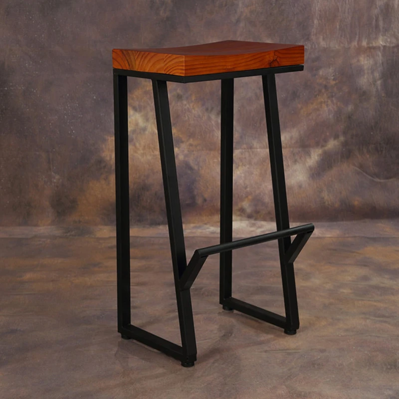 Американский кованый деревянный барный стул для дома отеля стойка регистрации