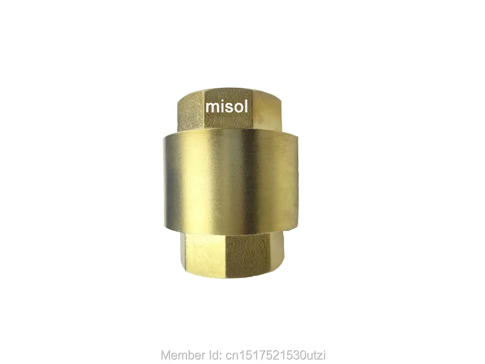 Латунный невозвратный клапан вертикальный обратный DN20 для воды воздуха масла |