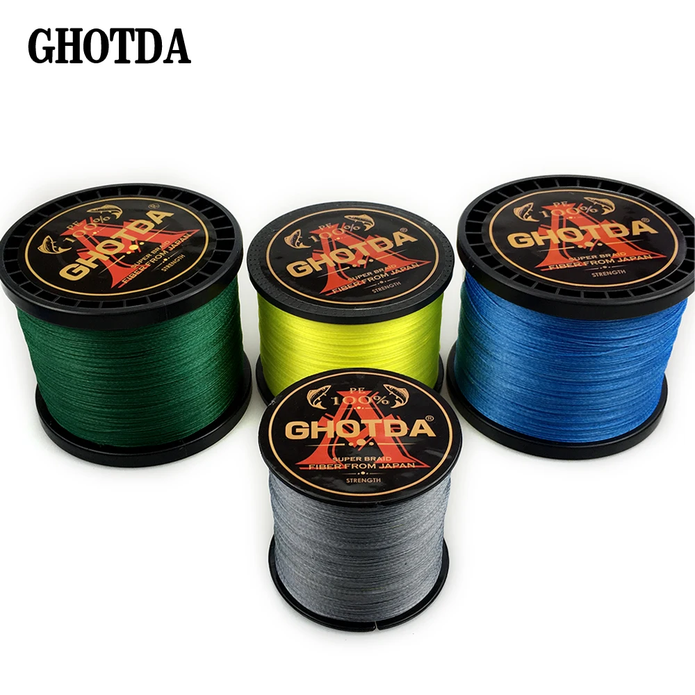 GHOTDA 9 нитей 500 м плетеная леска многонитевая PE проволока экстремально сильная Гладкая прочная