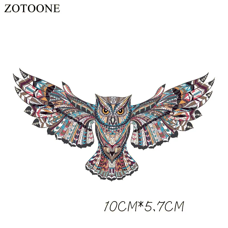 ZOTOONE трендовые 3D нашивки для одежды совы, наклейки для топов, бытовые железные приводы для животных, сделай сам, декоративные аппликации с теплопередачей - Цвет: 1