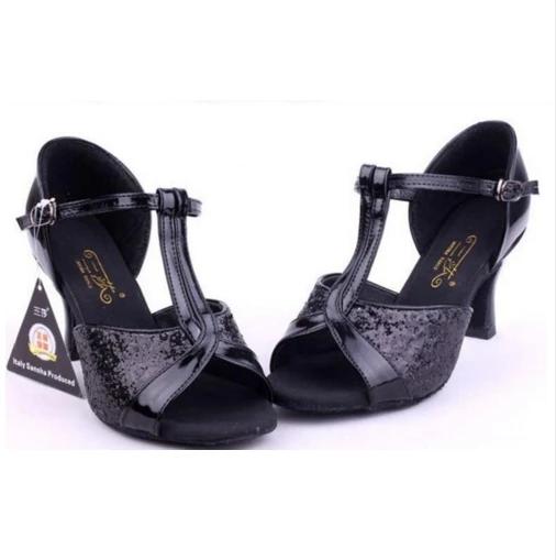 Женская обувь для бальных танцев танго сальсы латинских на высоком каблуке 7 см/5