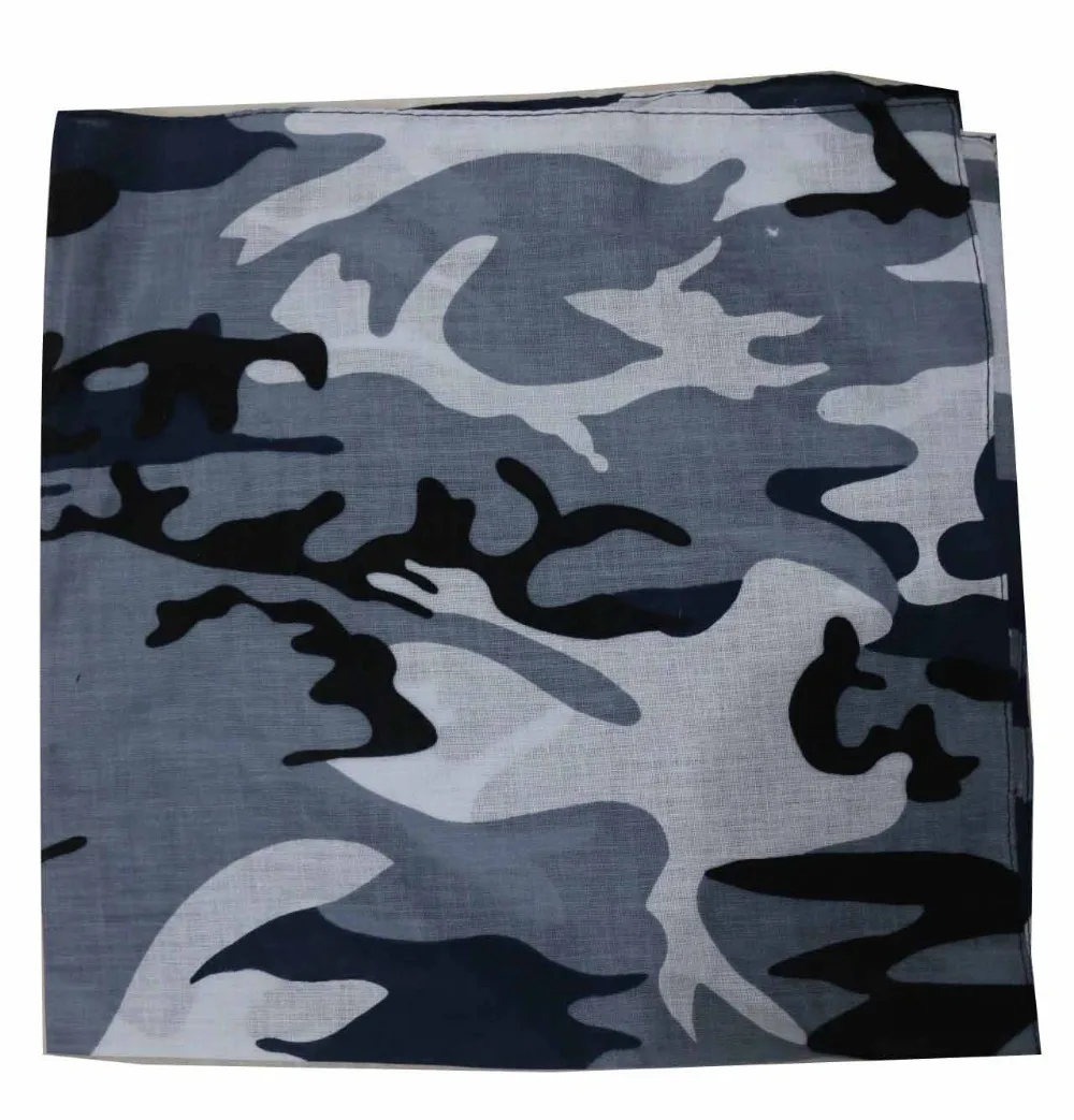 

Free Shipping 2019 New 55CM*55CM 100% Cotton Men Army Green Camouflage Bandana Camo