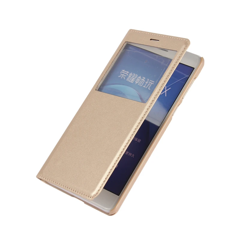 Премиум прозрачный чехол для huawei GR5 Чехол Флип из искусственной кожи чехол для huawei Honor 6X GR5