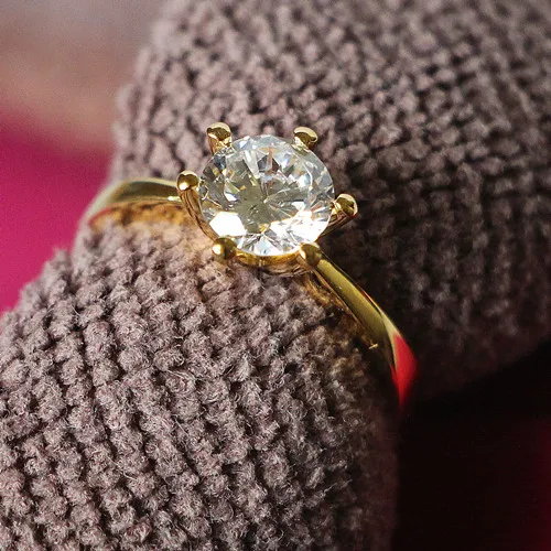 0.6CTW 5 мм Тест положительное Moissanite кольцо с бриллиантом тест положительная