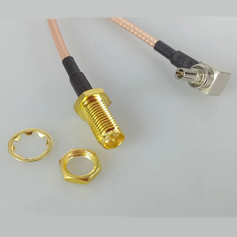 1 шт. RP SMA Female to CRC9 Male правый угол RF кабель RG316 Pigtail 15 см 6 дюймов для HUAWEI 3G
