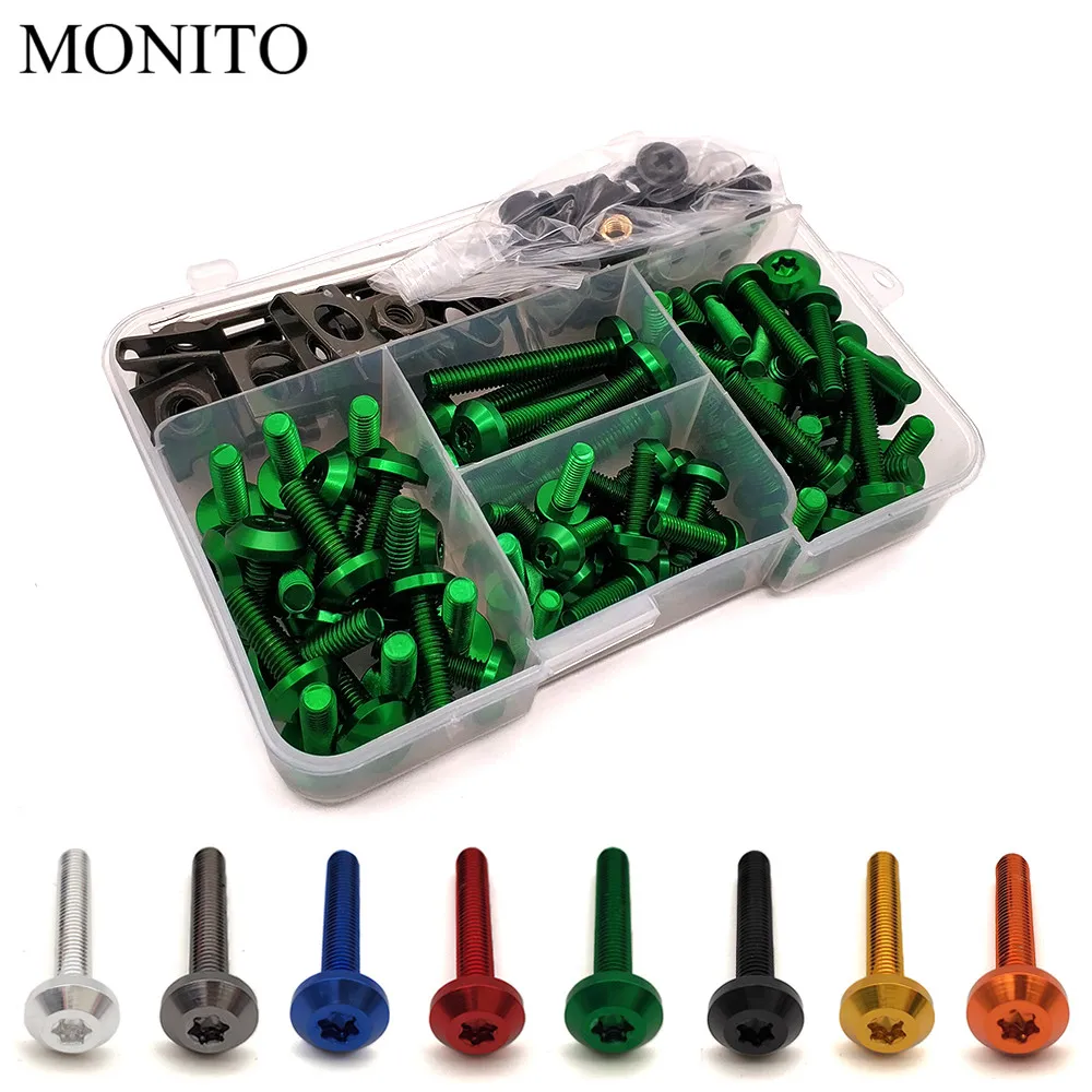 Motorcycle Fairing Bolts Nut Kit Body Fastener Clips Screw For kawasaki versys 650 z900 z1000 suzuki africa twin Accessories | Автомобили