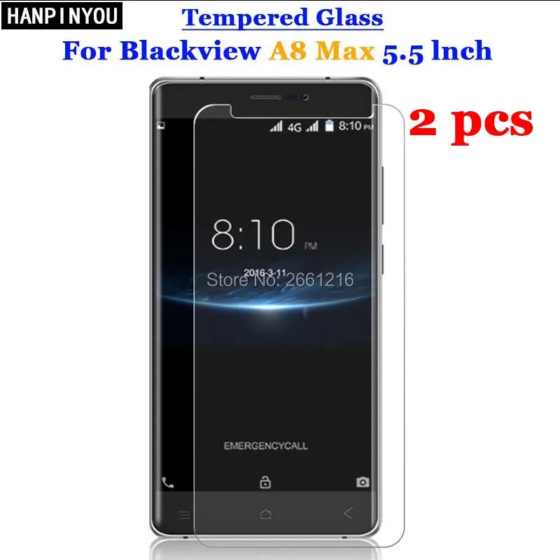 2 шт./лот для Blackview A8 Max закаленное стекло 9H 2.5D Премиум Защитная пленка экрана a8max 5