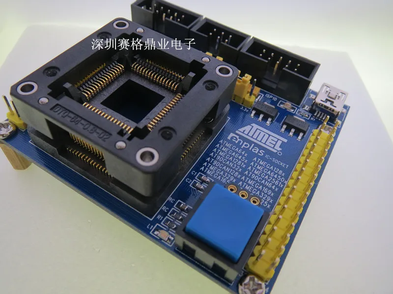 AVR QFP64 OTQ 64 0.8 02 ATmega64 mega128/mega64 mega6450/mega169 гореть в программирования сокет сиденье