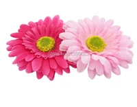 2pcs korean fabric flower hair clips for women corsage light pastel deep pink gerbera brooch pins fashion jewelry beach headgear