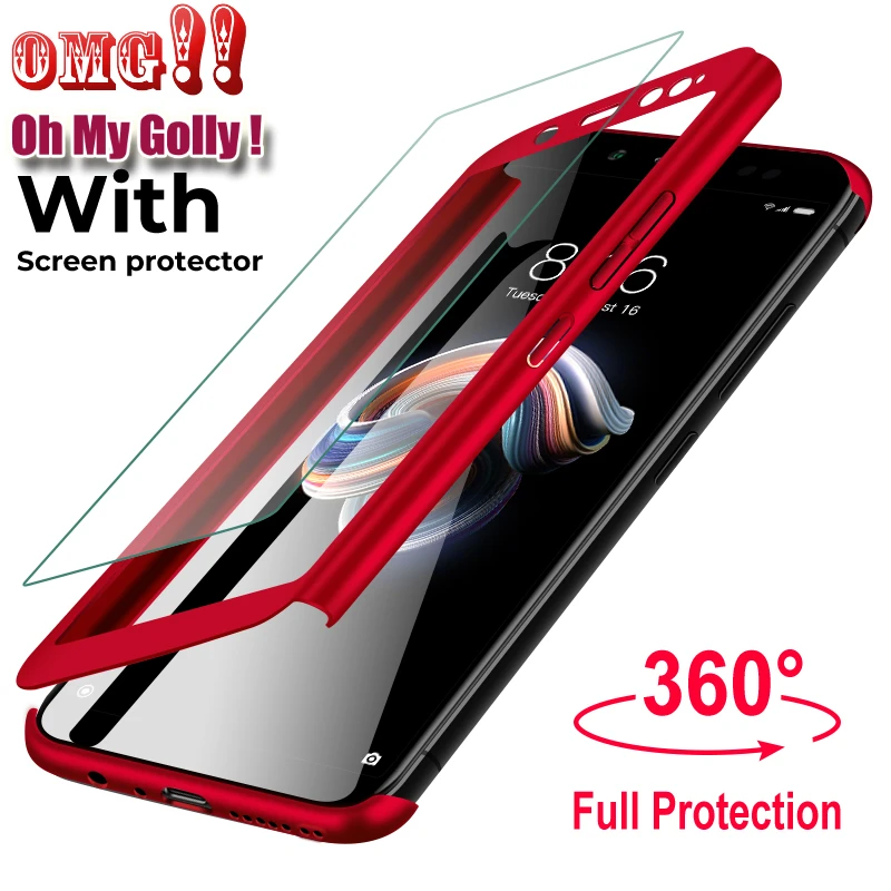 360 Полное покрытие защитный чехол для телефона Xiaomi redmi 6a 4X 4A 5 5A 6 Note Чехол 5pro pro с