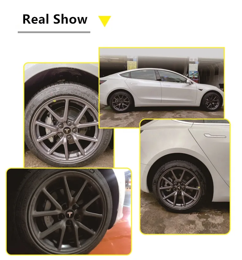 

For Tesla Model 3 X S Wheel Center Caps Sliver Stainless Steel Wheel Center Caps Hub Cover Logo Badge 4 pics