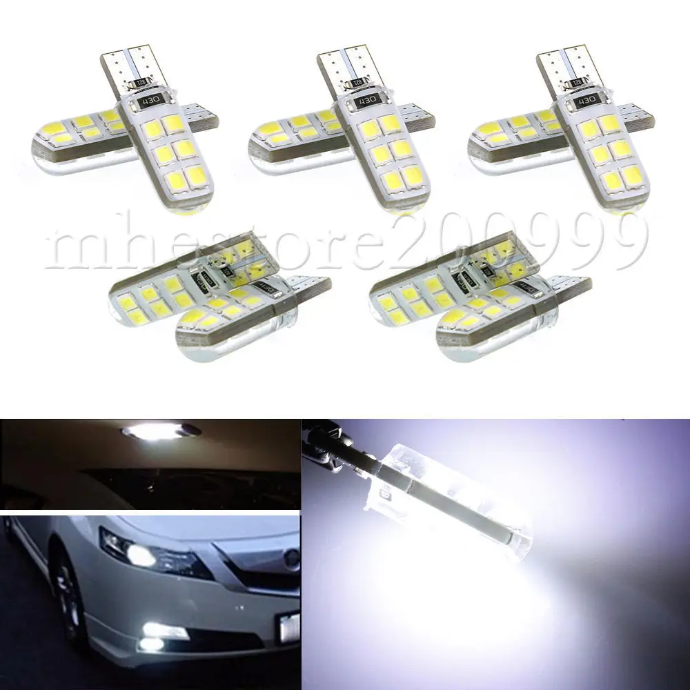 2017 10X T10 194 W5W 2835 SMD 12 LED Car Auto License Lights Bulbs Set|t10 194|t10 w5w10x t10 |