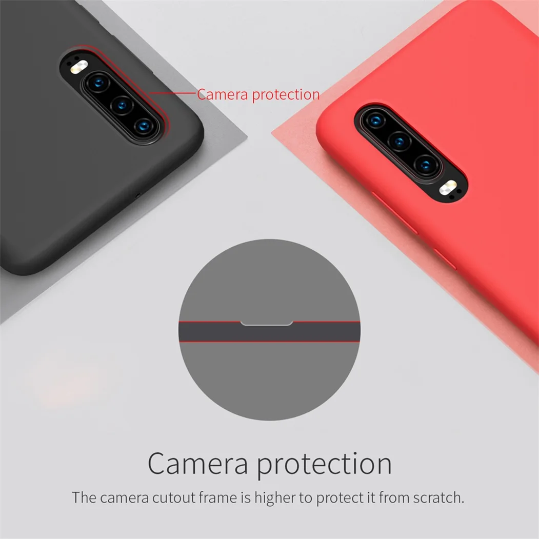 Чехол NILLKIN для Huawei P30 тонкий мягкий противоударный чехол из жидкого силикона и