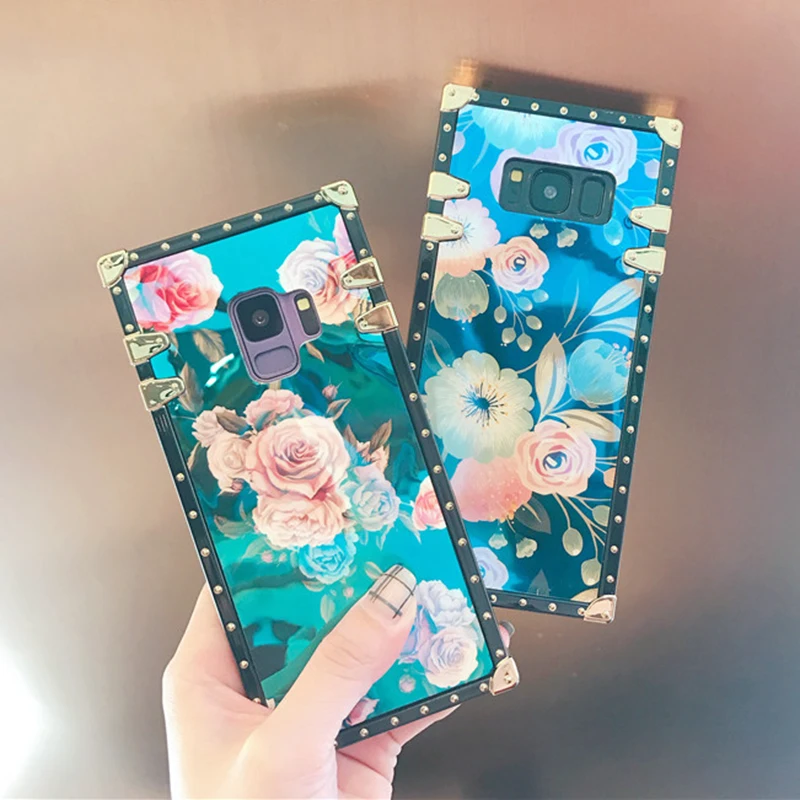 YHBB чехол S Ретро Цветочный чехол для телефона samsung Galaxy S10 Plus S10e Blu-Ray Цветочный Мягкий чехол для samsung S8 S9 Plus Note 10 8 9