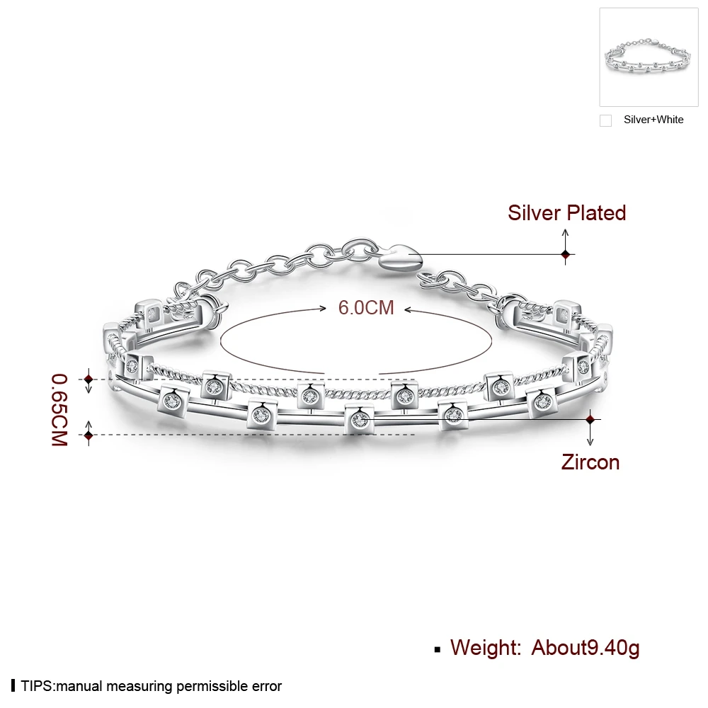 Kinitial Double Two Line Bracelets &amp Bangles with Austrian Zircon Luxury Twisted Bracelet Bangle Gift For Girls Lovely Bijoux | Украшения
