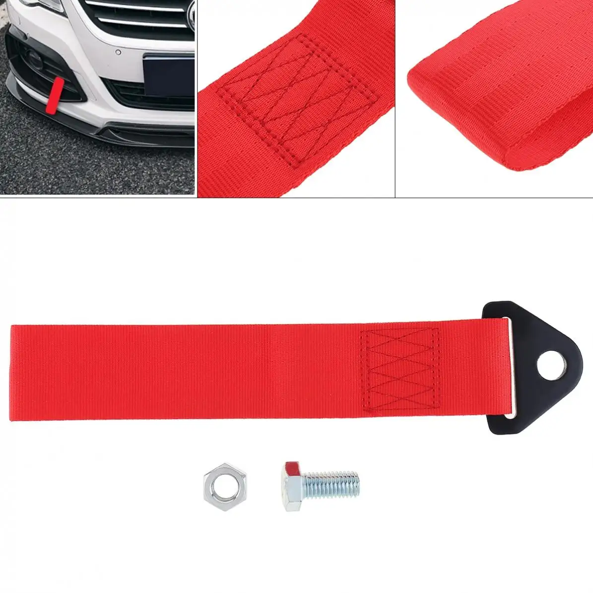 2 дюймовый Универсальный 25 см автомобильный буксировочный трос Тяговый ремень